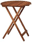 弁天インテリア アウトドア ガーデニング 折りたたみ式 サイドテーブル 木製テーブル 円形デザイン