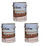 DeckWise IpeオイルHardwoodデッキ仕上げ、UV耐性、各3缶、1ガロン