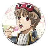 【公式】コスパ 銀魂 沖田総悟 65mm缶バッジ 桜マカロン～タバスコを添えて～Ver.