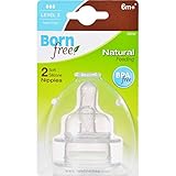海外直送品Born Free Baby Products Soft Silicon Nipples Stage 3, Stage 3, 2 PACK (Pack of 2)