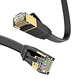 CAT6 LANケーブル 10m LEKVKM フラットタイプ 準拠 1.5mm厚 隙間用 カテゴリ6(BK)