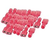 DealMux適切に絶縁女性スペードターミナル電気圧着電線コネクタFDFN1.25-250、30ピース