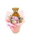 かわいい　花束　フラワーポットベア ギフト フェイクフラワー (ノーマル)