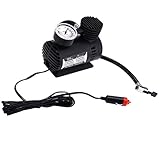 Flameer 小型　電動エアーポンプ　インフレータ　自転車 車 バイク用　エアコンプレッサー　ポータブル　タイヤ　空気入れ　