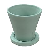 カラー植木鉢 ピグポット ラウンド M グリーン 皿付 2個入り アウトレット数量限定品