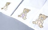 Sweet Dreams home- 100 %竹ベビーCrip寝具セット刺繍ベアメロンStar、250-tc、抗菌thermo-intelligent、スーパーソフト、明るさ、有機 S ホワイト