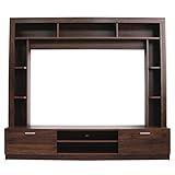 テレビ台 ハイタイプ 鏡面 壁面家具 リビング壁面収納 60インチ対応 TV台 テレビラック ゲート型AVボード 190cm幅 ブラウン PD003-BR J-Supply