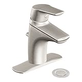 Moen 6810BN Method One-Handle Low Arc Bathroom Faucet, Brushed Nickel [並行輸入品]
