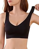 [JANJAM] 大きいサイズ レディース ブラジャー 下着 フルカップブラ カットオフ加工 ノンワイヤー インナー ブラック LL