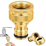 Mirhua 蛇口 コネクター 水道ホース ジョイント 1/2 3/4 洗車 散水ホース 水道ホース 庭 農業 校庭 ジョイント コネクター 接続 ネジ 金具 (1個セット)