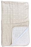 【全5カラー】綿100％ 6重ガーゼベビーシーツ(70×120cm) 水玉ガーゼ　ドット柄／キャメル