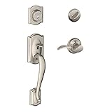 Camelot Single Cylinder Handleset and Right Hand Avanti Lever, Satin Nickel (F60 CAM 619 AVA RH) [並行