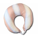Metro Pink/White/Chocolate Nursing Pillow Cover only by Bacati