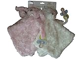 Blankets and Beyond Baby Girl Pink White 2pk Security Blanket Lovey by Blankets and Beyond [並行輸入品]
