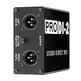 inscriptions 1 ピース ProDI-2 パッシブ ステレオ ダイレクト ボックス オーディオ DI ボックス 低ノイズ ギター ベース DI 2 チャンネル オーディオ コンバーター