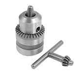 uxcell ドリルチャック　キーツール　キータイプ　メタル製　グレー　1.5?10mm容量　B12電気ドリル　長寿命