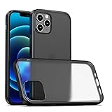 Wisenvoy iPhone 12 用 ケース iPhone 12 Pro 用 ケース 半透明 マット質感 米軍MIL規格取得 耐衝撃 カ