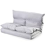 LOWYA （ロウヤ） ソファー ソファマットレス 3way 頭・背面リクライニング 5段階調節 2人掛け 座椅子 シングル ソファベッド おしゃれ グレー 新生活