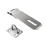 adiyer Padlock Staple安全留め金ドアゲートロックラッチ留め金、304ステンレス鋼、つや消し仕上げ 5-inch d170702000