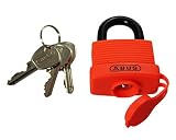 ハイロジック ABUS 簡易防水南京錠 GS-805 オレンジ