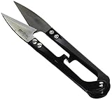 uxcell はさみ　ステンレス　スチール　刃をつまびく　糸　クロス　ステッチ　裁縫　ブラック 3個入り