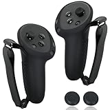 Growalleter Meta Quest3S対応コントローラーストラップ、Q3S対応アクセサリー プロ仕様コントローラーグリップ 滑り止め強化 Quest3S/3対応 プロゲーマー仕様 VRゲーム操作性向上 快適プレイ 疲労軽減設計 長時間使用OK 汗や油に強い 握りやすさ 装着簡単 (くろいろ)