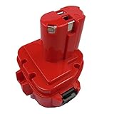 [PowerWings] 大容量 マキタ 1233 1234 1235 対応 ニッケル水素 Ni-MH 12V 3000mAh 互換バッテリー[赤]
