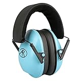 OBEST イヤーマフ 防音 NRR26dB プロテクター ヘッドバンド式 フリーサイズ 子供用 聴覚過敏 騒音対策 射撃 (青)