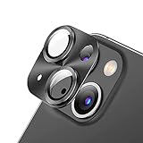 SeGinn iPhone 13/iPhone 13 Mini 対応 カメラフィルム レンズカバー 金属 ケース 高透過率 露出オーバー防止 耐衝撃 防塵 全面保護 アルミ合金＋強化ガラス製 iPhone 13/iPhone 13 Mini 用 レンズフィルム （黒）