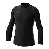 [ヒュンメル] 長袖アンダーシャツ あったかインナーシャツ 保温 吸汗速乾 制電 抗菌 ストレッチ メンズ ブラック (90) L