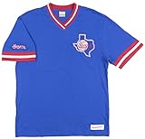 テキサス・レンジャーズMLBメンズOvertime WinヴィンテージVネックTシャツ S ブルー