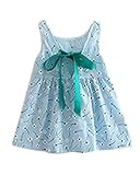 Plus Nao(プラスナオ) ミニワンピース キッズ ガールズ 子供服 ノースリーブ 半袖 フレアワンピース バックリボン カジュアル 花柄 サクランボ 女の子 ジュニア 夏用 リゾート 120 E