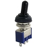 SODIAL(R) 2個AC 125V 6A ON / ON 2位置SPDT 3ピン防水ブーツ付きミニトグルスイッチ