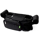 AQshop ベビーカー用バッグ 9ポケット整理収納 ドリンクホルダー 2個 大容量ネットポケット付き