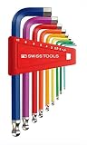 PB SWISS TOOLS(PBスイスツールズ):ボール付レインボーレンチセット(パックナシ) 212H-10RB