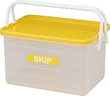 和泉化成 収納ケース カラフル スキップコンテナL型 イエロー (47×31.7×高26cm)