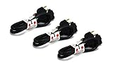 C&E 3 PCS 16AWG Power Extension Cord Cable Black 3 Feet CNE592619 [並行輸入品]