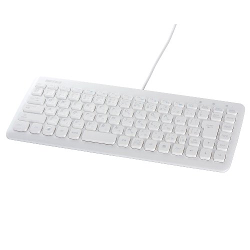 iBUFFALO コンパクトキーボード USB接続 90キー 独立キータイプ ホワイト 【PlayStation4,PS4 動作確認済】 BSKBU05WHの表紙