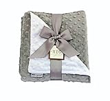 MEG Original Minky Dot Baby Blanket Gray/White by MEG Original