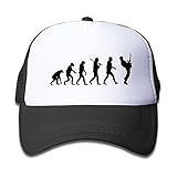 キッズ メッシュキャップ 通気性 大人気 ダンス レジャー・キャップ ギター 進化 紫外線防止 帽子 カジュアル ストーリート系ブラック プリント付き 無地