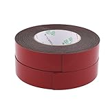 uxcell スポンジテープ 30mm幅 1mm厚さ 10M長さ両面フォームテープ 2個入り