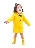 子供のレインコート 男の子 女の子レインコート カッパ 雨具 新学期用 子どもレインコート リボン付き3色(イエロー,L)