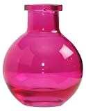 High Quality 5-Pack Transparent Glass Vases, 3.5-Inch, Hot Pink