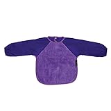 Mum2Mum (マムトゥーマム) 長袖付ワンダービブ エプロン パープル 18ヶ月～3歳頃 キッズ スタイ よだれかけ [並行輸入品]