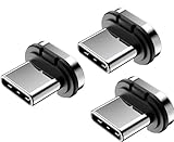 24ピン マグネット式 USB C コネクター チップ ヘッド (3パック) ほとんどのタイプ C 電話ケーブル アダプター パッド タブレットデバイスに対応