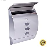 colibrox -ステンレススチール壁マウントメールボックスW/RetrievalドアメールボックスLowes、ホームDepotメールボックス、モダン壁掛けメールボックス新聞&ロール& 2キー、壁マ