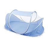 kingstar ベビー蚊帳 ワンタッチ式 折りたたみ式 底付き ベビー蚊帳ミニ ムカデ対策 かわいい赤ちゃん蚊帳 テント式 ベビーベッド用 コンパクト 虫よけ 子供用ワンタッチ蚊帳 携帯型