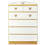 アルファタカバ ディズニー家具 キッズチェスト ミッキーチェストキャロルミッキー 幅75cm 5段(ナチュラル)