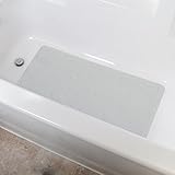 プレミアム滑り止め浴槽マット超安全270吸引カップ、32 L x 15.5 Wクリア グレー HC-200141