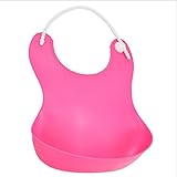 Jolieer ソフトスタイ 防水 やわらか ランチビブ お食事用 エプロン (ピンク)